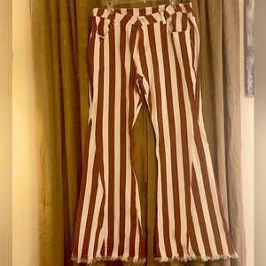 COPY - Red & white striped bell bottoms
